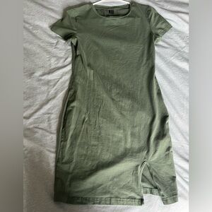 Olive Green T-Shirt Dress
